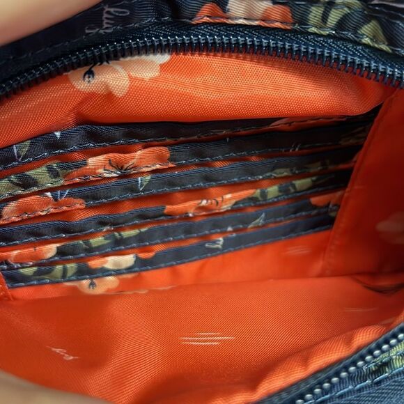 Lug Carousel Blue Floral Adjustable Convertible Belt Bag/ Crossbody RFID Purse - Picture 8 of 16